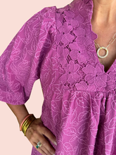 Women's Puff Sleeve Leaf Jacquard Mini Dress (Buy 2 Free Shipping)