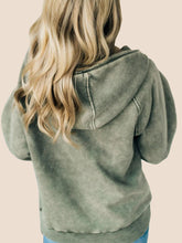 Women's 3/4 Zip Acid Washed Hoodie (Buy 2 Free Shipping)