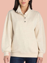 Mock Neck Henley Pullover Sweatshirt (Buy 2 Free Shipping)