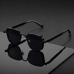 Vintage Steampunk Square Metal Frame Glasses