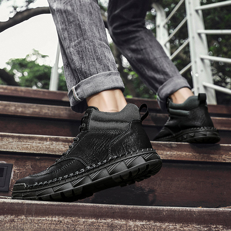 Men's Handmade Leather Boots Motorcycle Boots