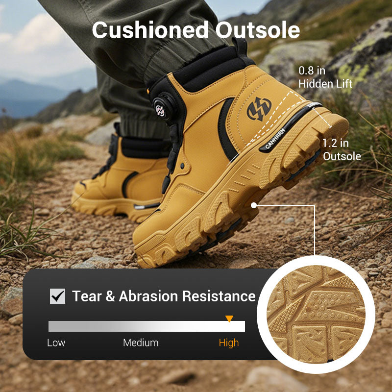 Men's outdoor swivel buckle work shoes(Waterproof, Anti-slip,Comfortable and Breathable)