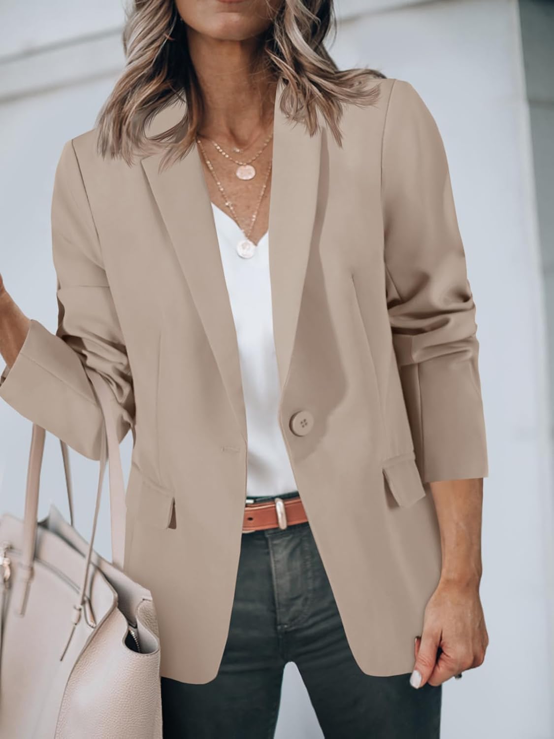 Women's Casual Button Blazer Jacket (Buy 2 Free Shipping)