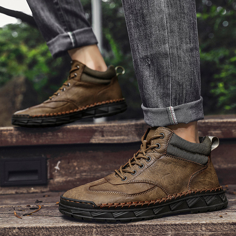 Men's Handmade Leather Boots Motorcycle Boots