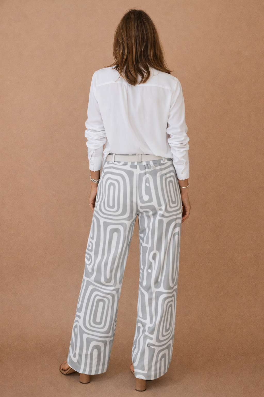 Women's Casual Long Sleeve Two-Piece Set with Belt