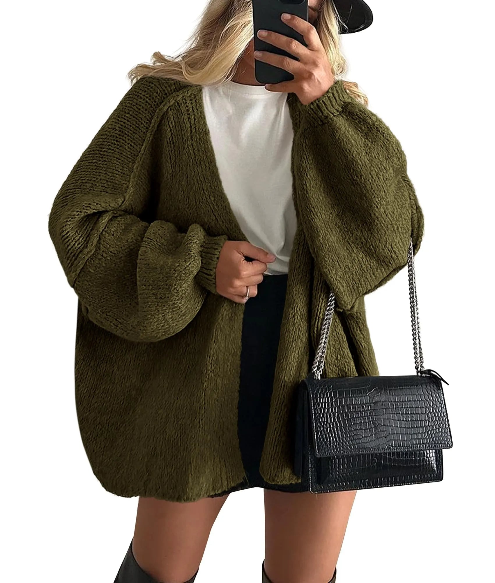 Women's Oversized Lantern Sleeve Sweater Cardigan (Buy 2 Free Shipping)