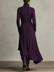 Elegant Casual Asymmetrical Maxi Dress