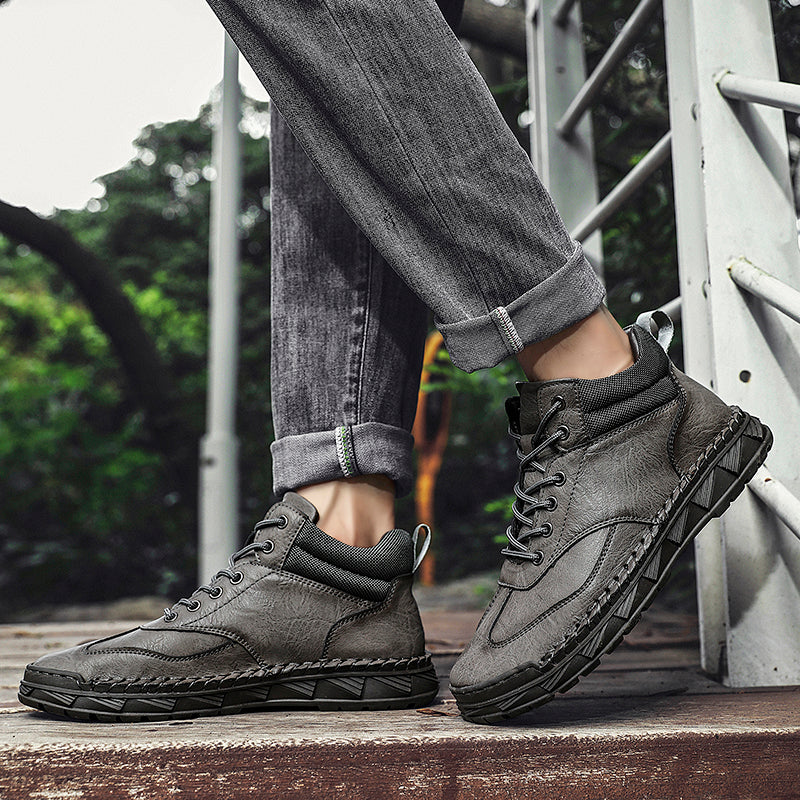 Men's Handmade Leather Boots Motorcycle Boots