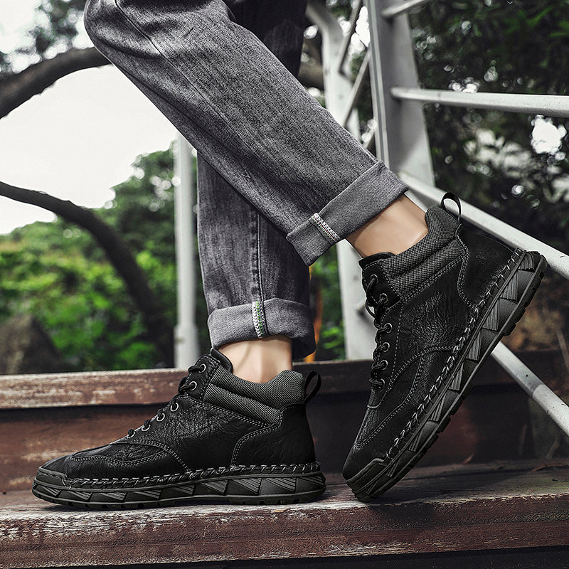 Men's Handmade Leather Boots Motorcycle Boots