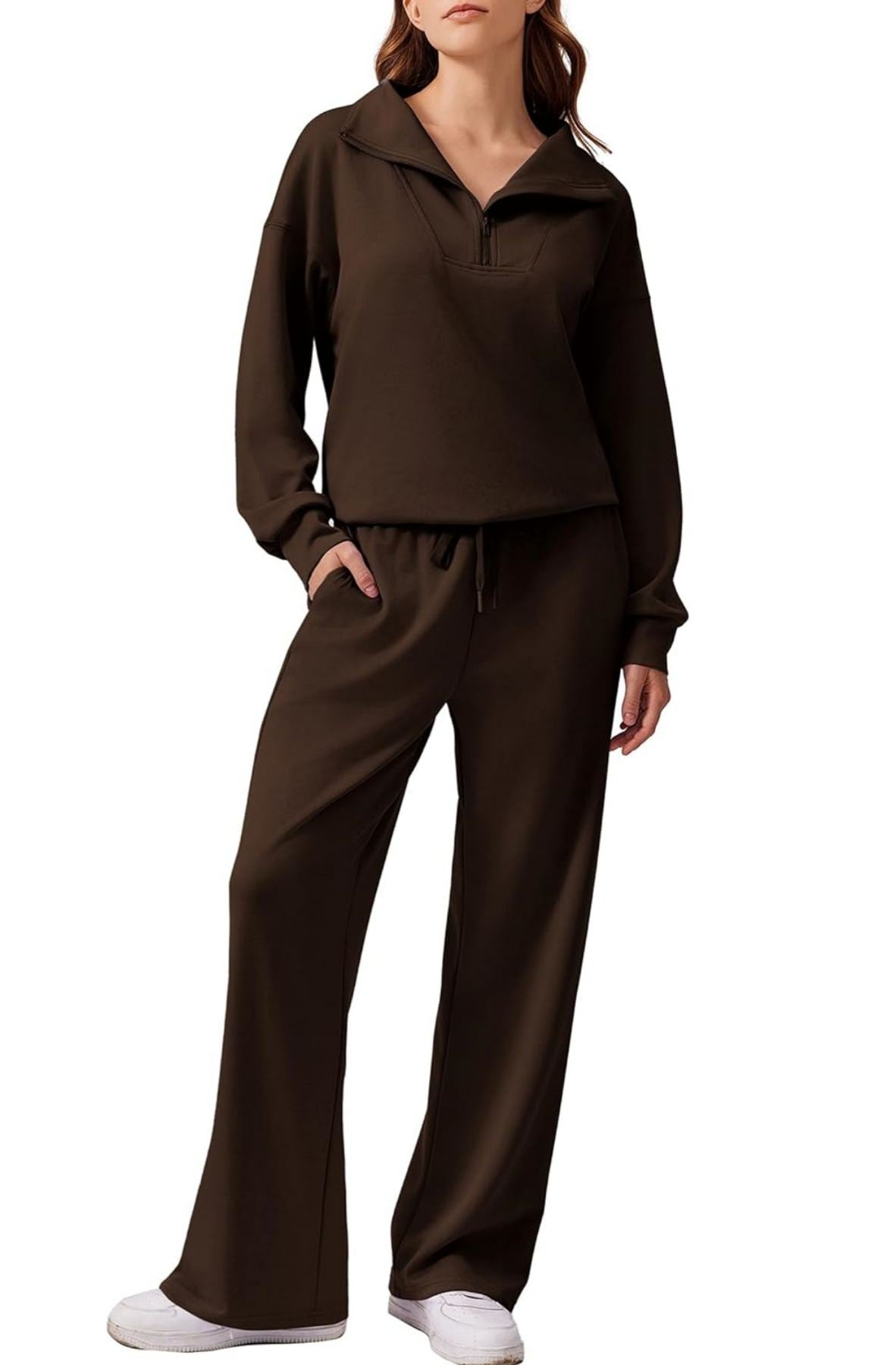 Women's Oversized Sweatshirt Wide Leg Pants Two Piece Set (Buy 2 Free Shipping)