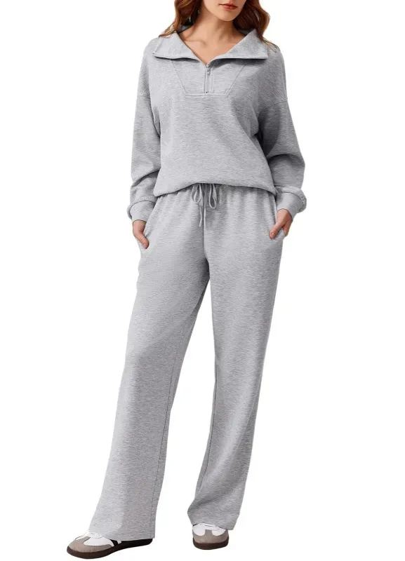 Women's Oversized Sweatshirt Wide Leg Pants Two Piece Set (Buy 2 Free Shipping)